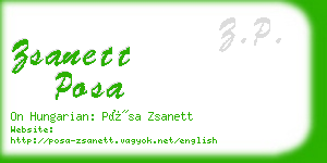 zsanett posa business card